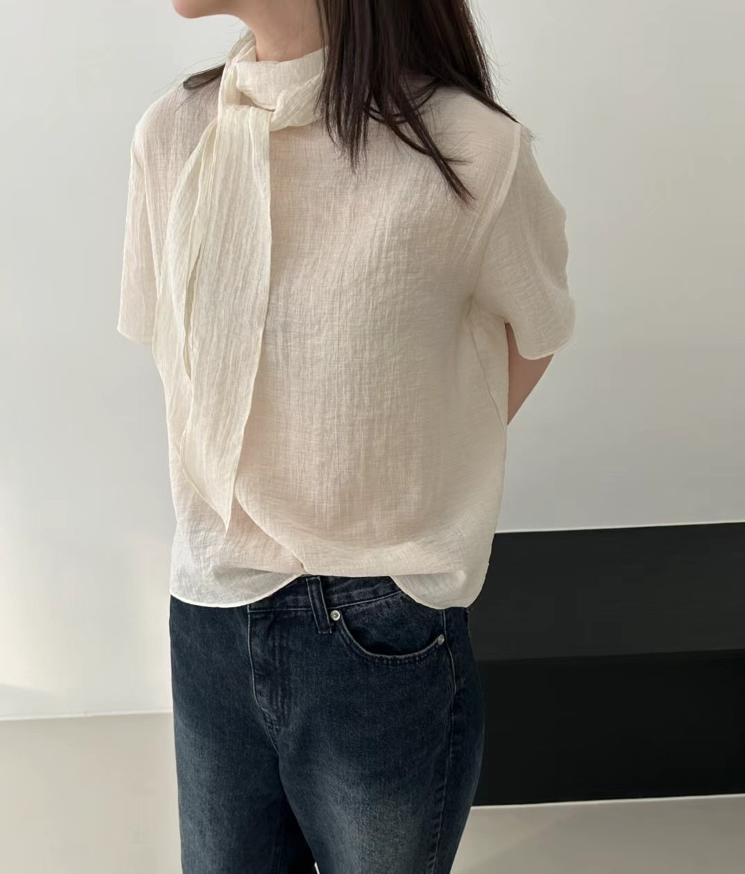 SAGE韓國直郵㊣東大門實拍女裝新款人氣推薦時尚襯衫蕾絲衫SAGE襯衫/蕾絲衫