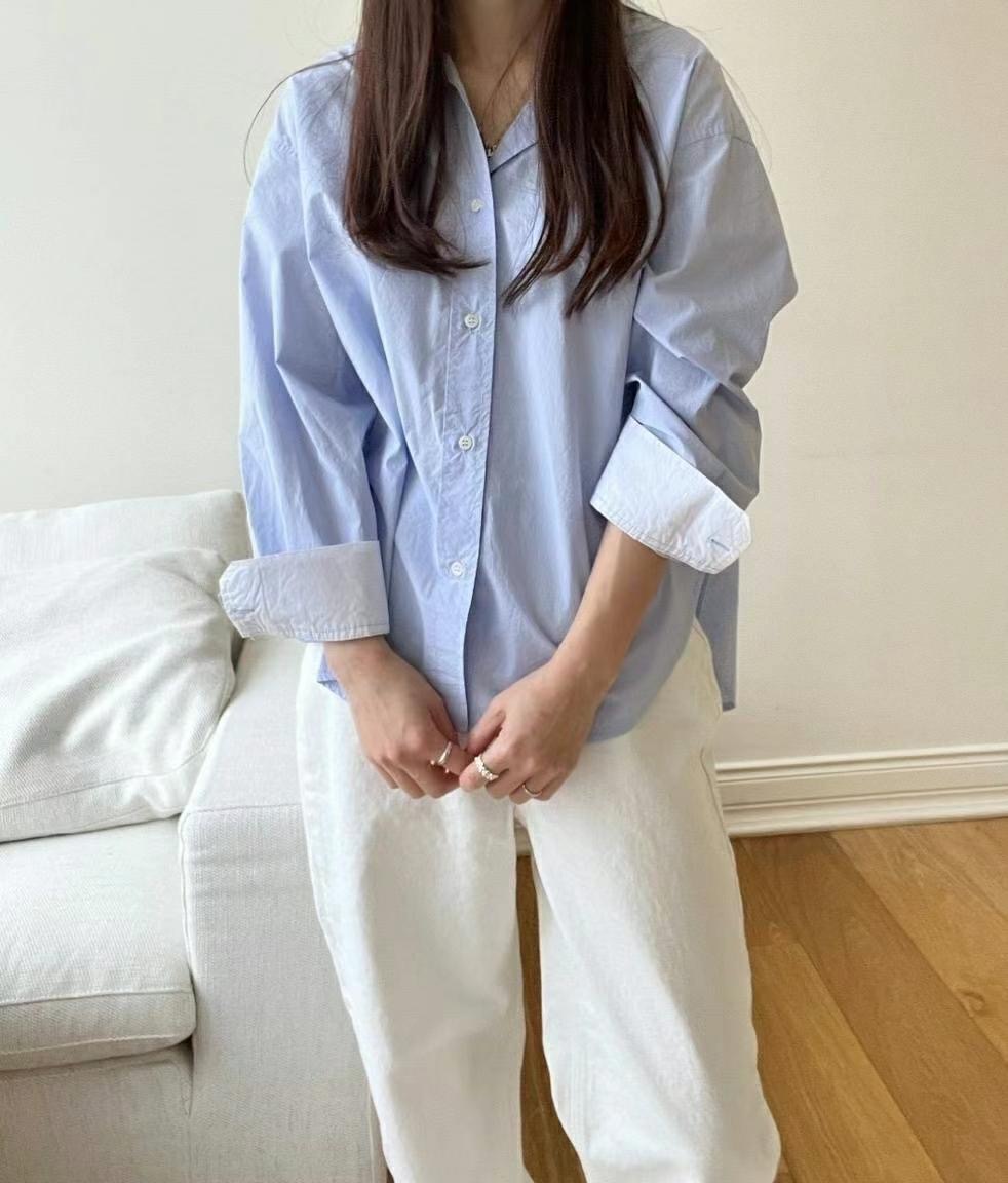 BOUNDARY直郵韓國代購㊣女裝新款休閑推薦25春夏襯衫蕾絲衫BOUNDARY襯衫/蕾絲衫