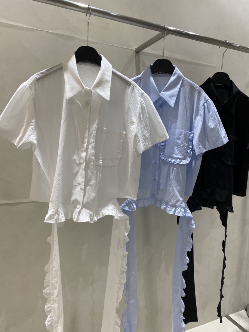 LUMEN-P韓國㊣直郵東大門代購女裝新品休閑推薦襯衫蕾絲衫LUMEN-P襯衫/蕾絲衫