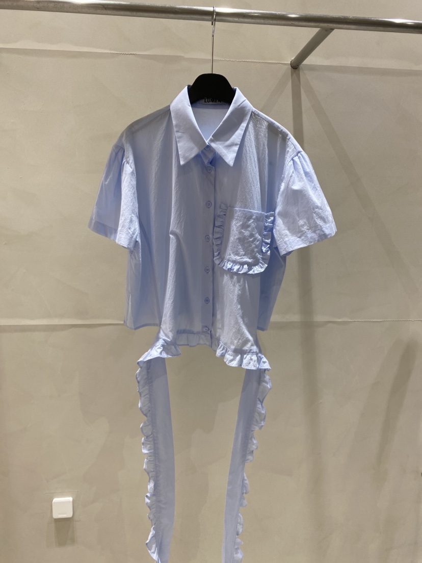 LUMEN-P韓國㊣直郵東大門代購女裝新品休閑推薦襯衫蕾絲衫LUMEN-P襯衫/蕾絲衫圖色2