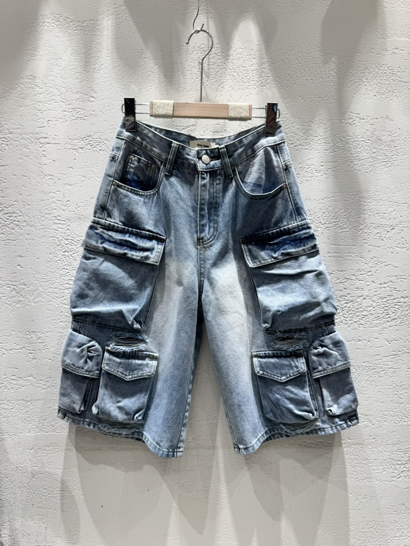 REMEMBER直郵韓國代購㊣女裝新品人氣時尚推薦25春夏休閑短褲DENALL短褲