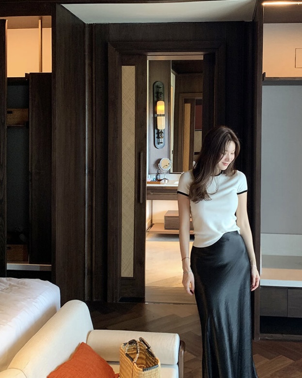 MAYBE&amp;CO韓國㊣直郵東大門代購女裝新款時尚25春夏T恤MAYBE&amp;COT恤