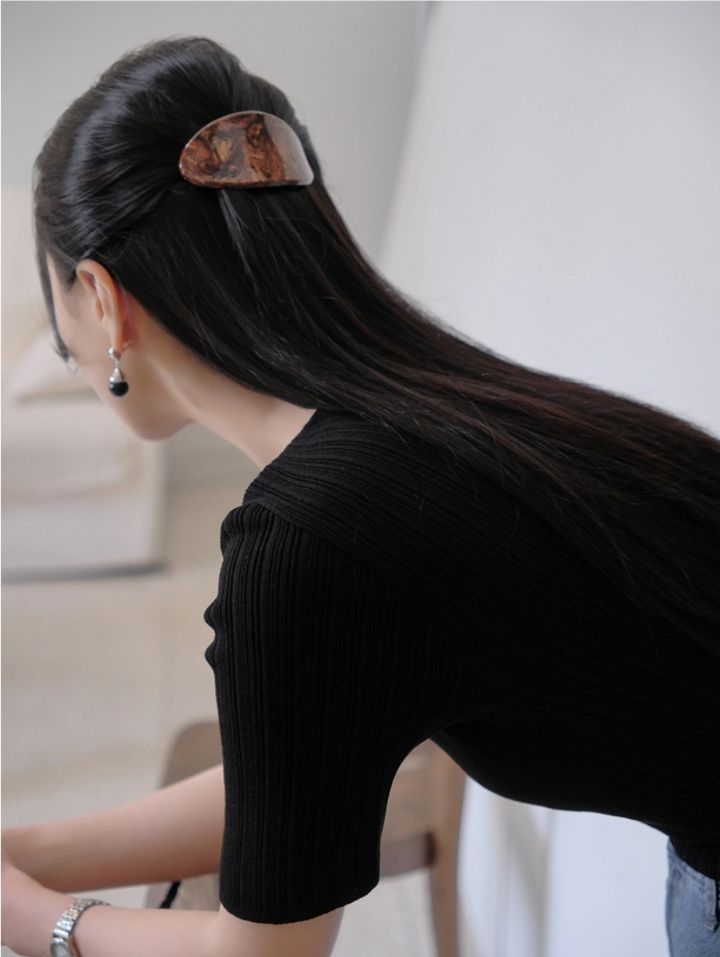 LIVE FOREVER韓國直郵㊣東大門實拍女裝新款熱賣針織衫褶皺LIVE FOR_EVER針織衫