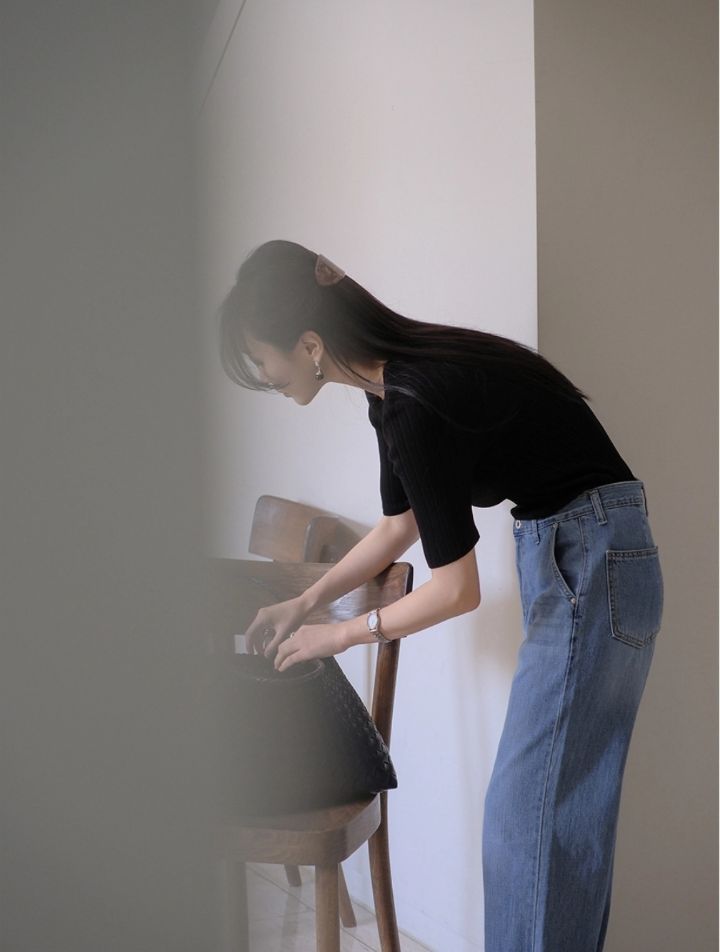 LIVE FOREVER韓國直郵㊣東大門實拍女裝新款熱賣針織衫褶皺LIVE FOR_EVER針織衫