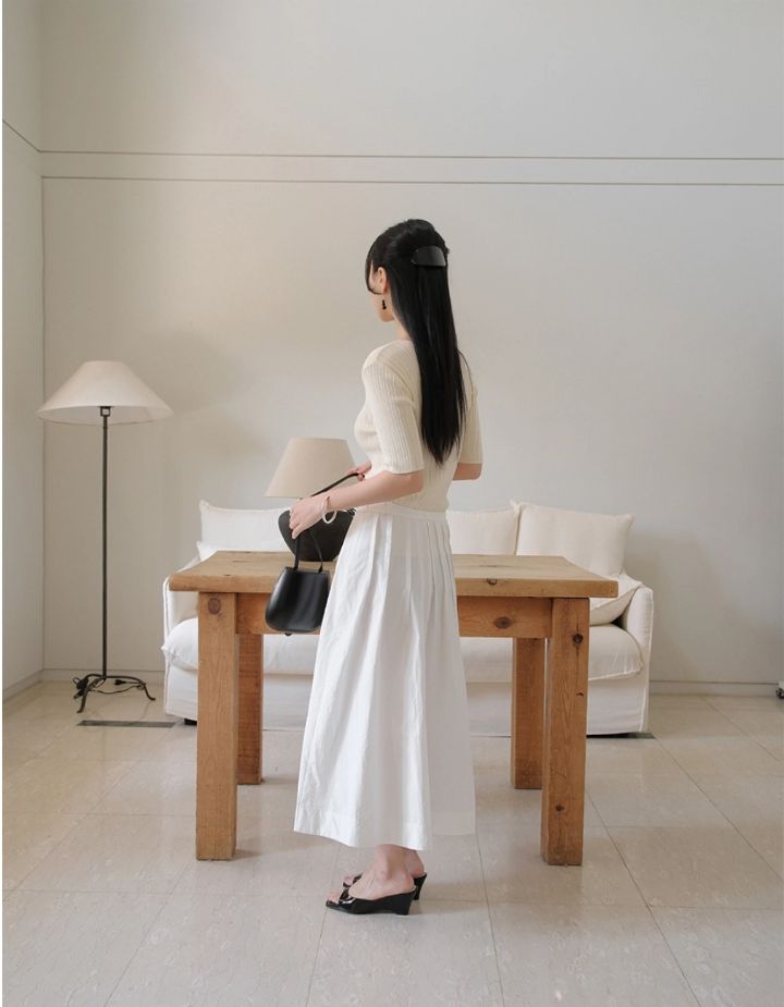 LIVE FOREVER韓國直郵㊣東大門實拍女裝新款熱賣針織衫褶皺LIVE FOR_EVER針織衫