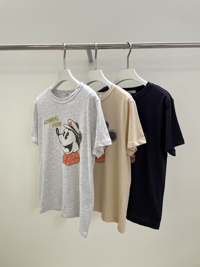 PEBBLE韓國㊣直郵東大門代購女裝新品休閑25春夏推薦時尚T恤PEBBLE/LAYERT恤