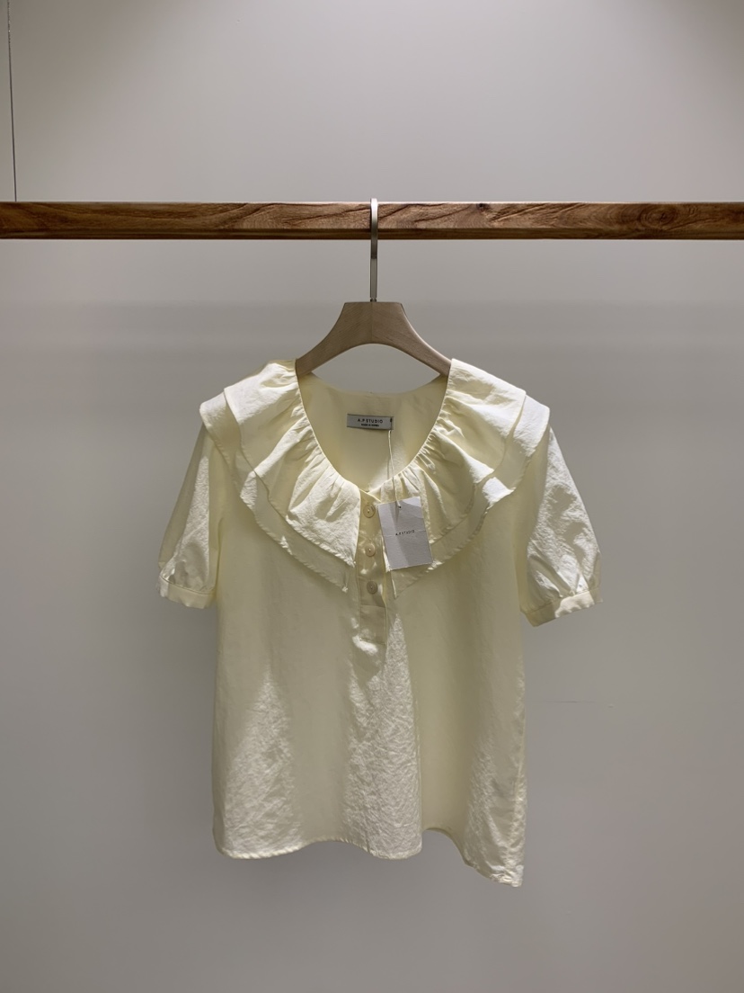 A P-STUDIO韓國直郵㊣東大門實拍女裝新款熱賣襯衫蕾絲衫A P-STUDIO襯衫/蕾絲衫圖色2
