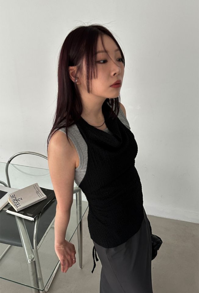 LIVE FOREVER韓國直郵㊣東大門實拍女裝新品熱賣時尚吊帶背心LIVE FOR_EVER吊帶/背心
