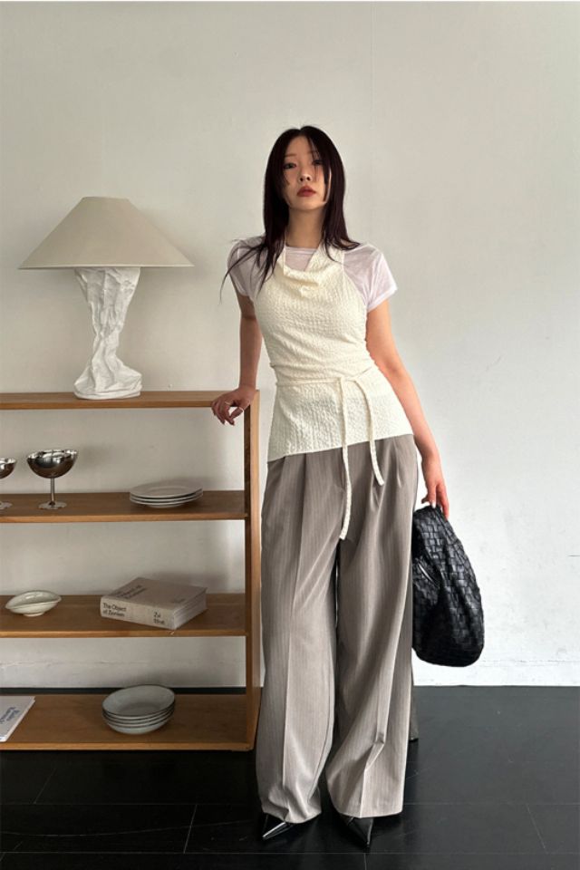LIVE FOREVER韓國直郵㊣東大門實拍女裝新品熱賣時尚吊帶背心LIVE FOR_EVER吊帶/背心圖色2