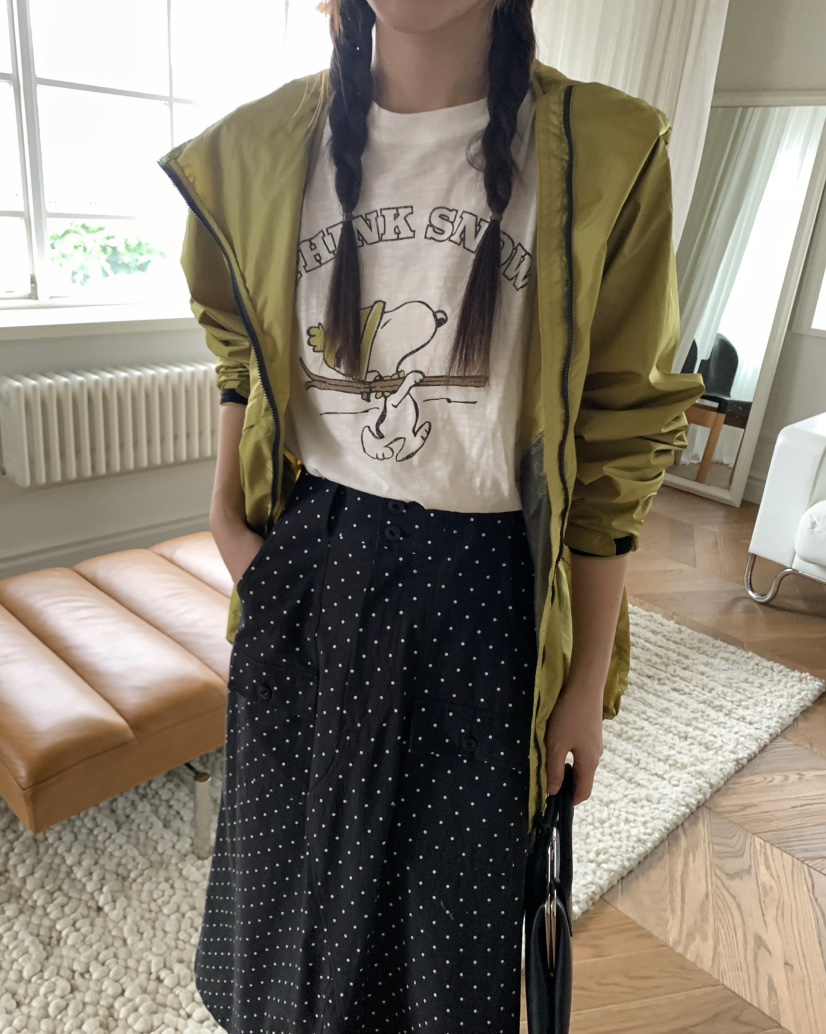 PEBBLE直郵韓國代購㊣女裝新款推薦人氣熱賣25春夏休閑長裙PEBBLE/LAYER長裙
