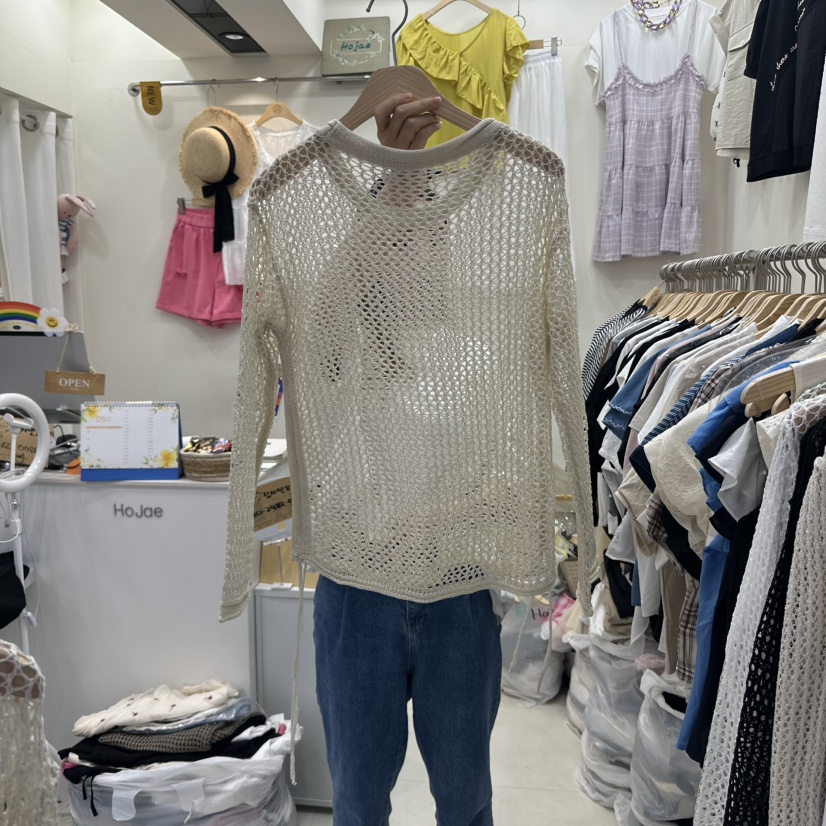HOJAE直郵韓國代購㊣女裝新品推薦時尚休閑人氣熱賣25春夏針織衫MID-LEVEL JUMP針織衫