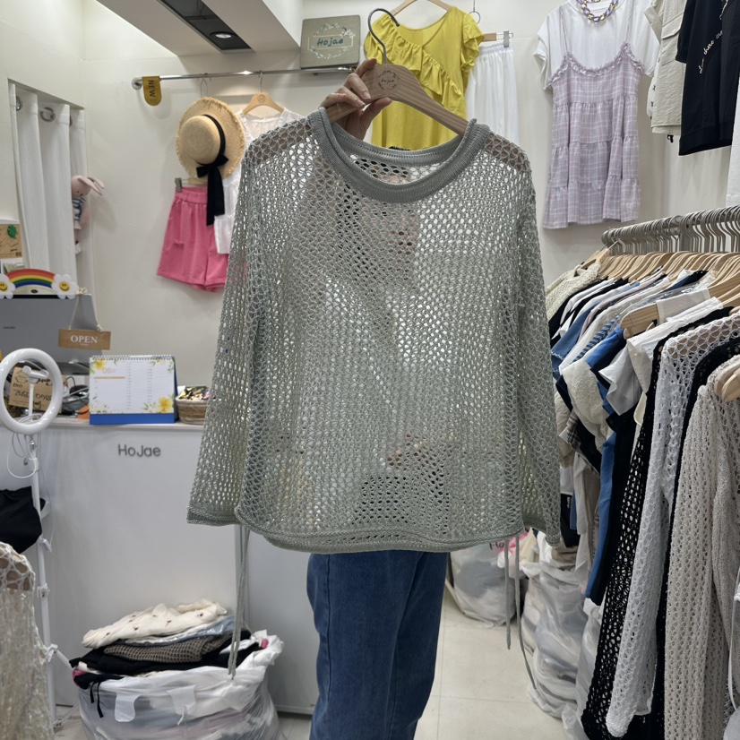 HOJAE直郵韓國代購㊣女裝新品推薦時尚休閑人氣熱賣25春夏針織衫MID-LEVEL JUMP針織衫圖色2