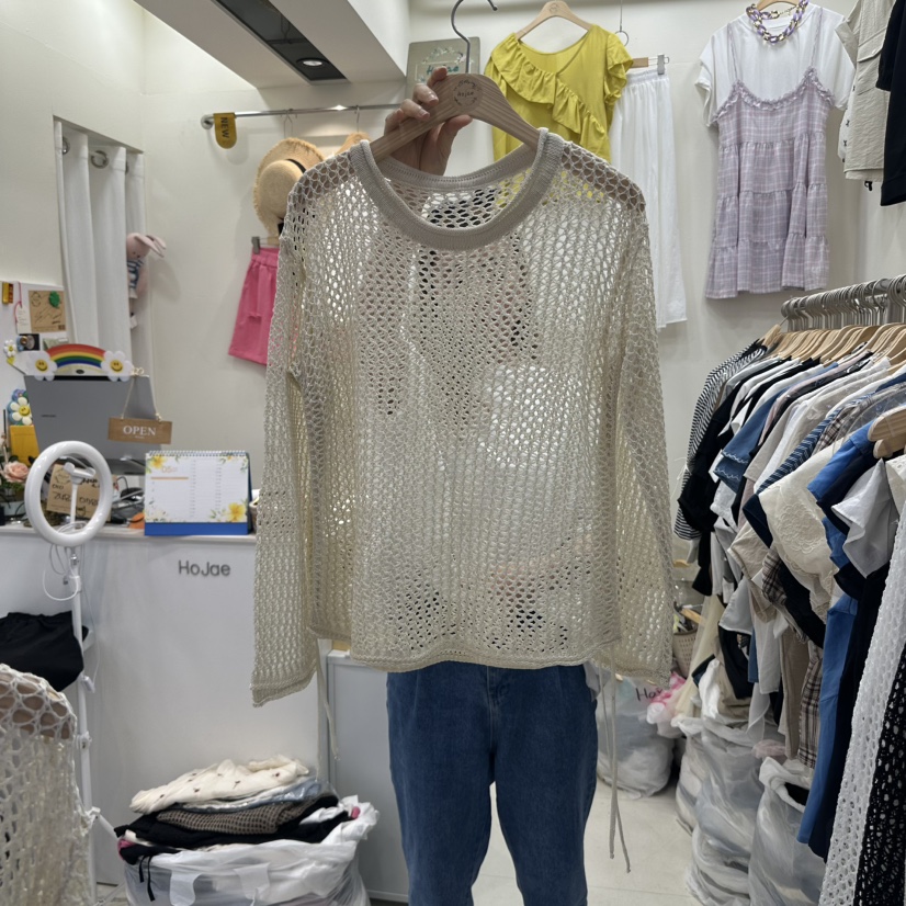 HOJAE直郵韓國代購㊣女裝新品推薦時尚休閑人氣熱賣25春夏針織衫MID-LEVEL JUMP針織衫圖色3