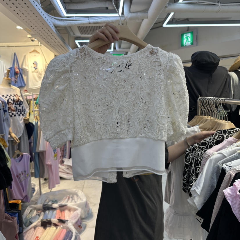 AKRA BY ART韓國㊣直郵東大門代購女裝新品時尚襯衫蕾絲衫開衫AKRA BY ART襯衫/蕾絲衫