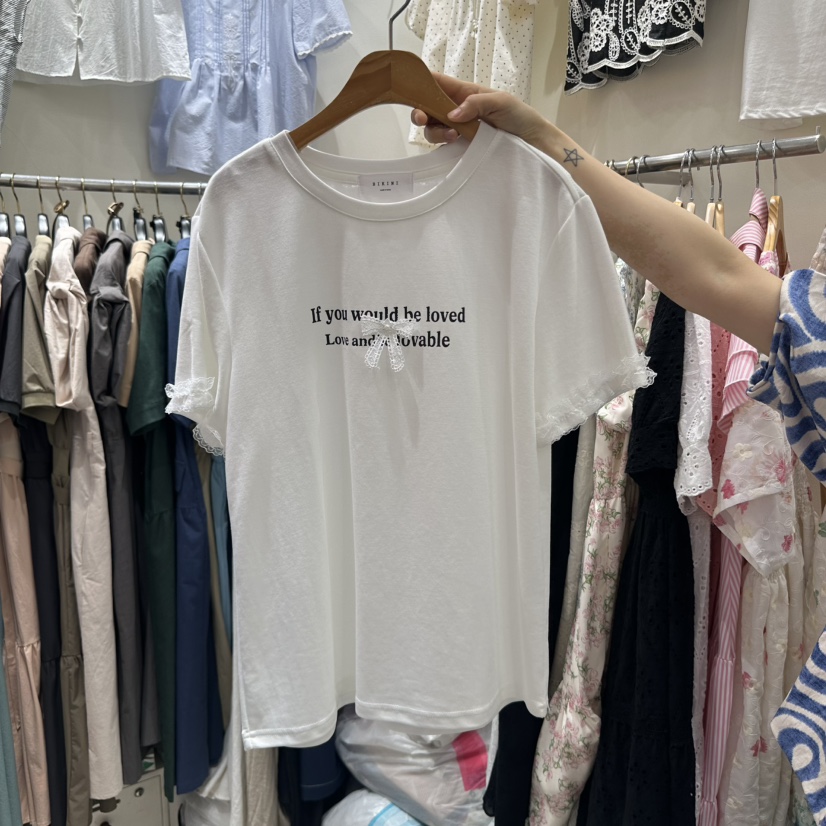BIKINI韓國直郵㊣女裝新品時尚人氣25春夏推薦熱賣休閑T恤BIKINIT恤圖色1
