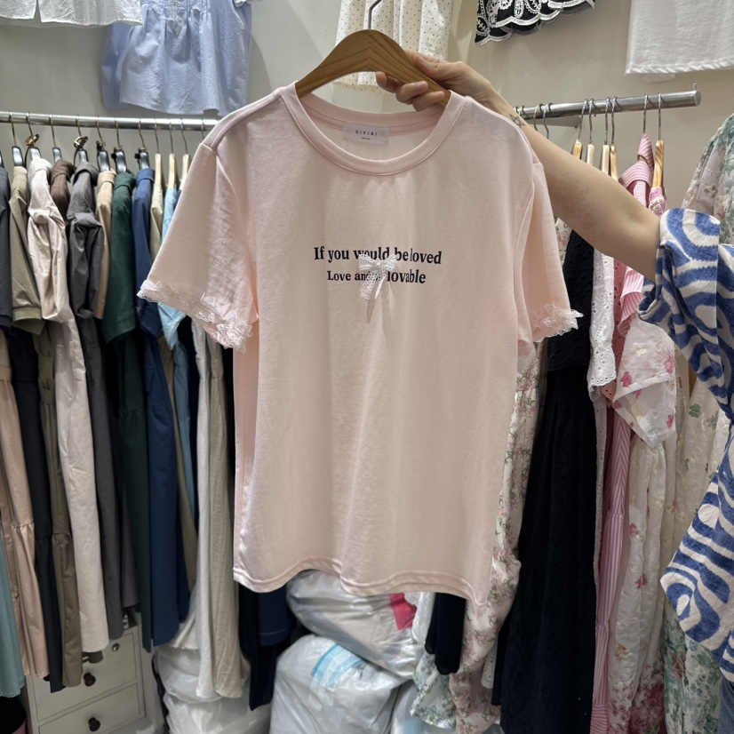 BIKINI韓國直郵㊣女裝新品時尚人氣25春夏推薦熱賣休閑T恤BIKINIT恤圖色4