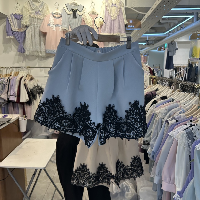 PAPA韓國直郵㊣東大門實拍女裝新品熱賣時尚25春夏休閑短褲PAPA短褲圖色2