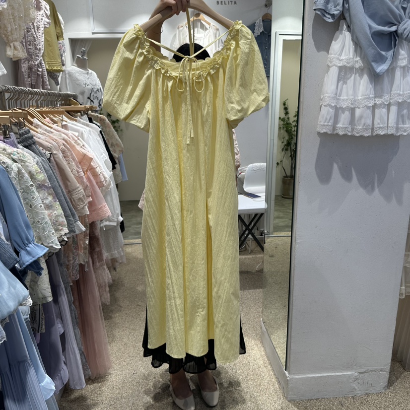 空韓國直郵㊣東大門實拍女裝新品人氣休閑25春夏推薦連衣裙BELITA連衣裙