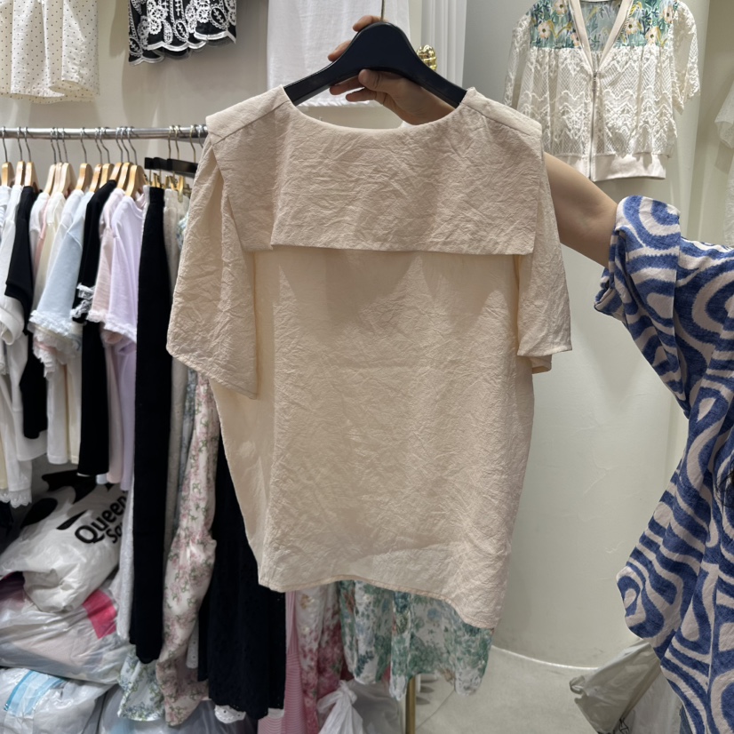 BIKINI直郵韓國代購㊣女裝新款25春夏推薦時尚熱賣襯衫蕾絲衫BIKINI襯衫/蕾絲衫