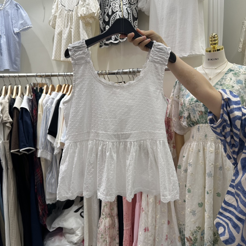 BIKINI直郵韓國代購㊣女裝新款時尚25春夏休閑人氣吊帶背心BIKINI吊帶/背心