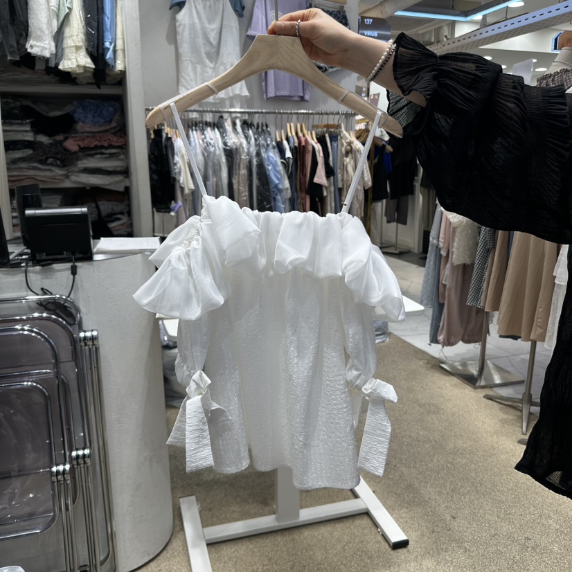 VIRUS韓國㊣直郵東大門代購女裝新款休閑25春夏人氣襯衫蕾絲衫VIRUS襯衫/蕾絲衫圖色2