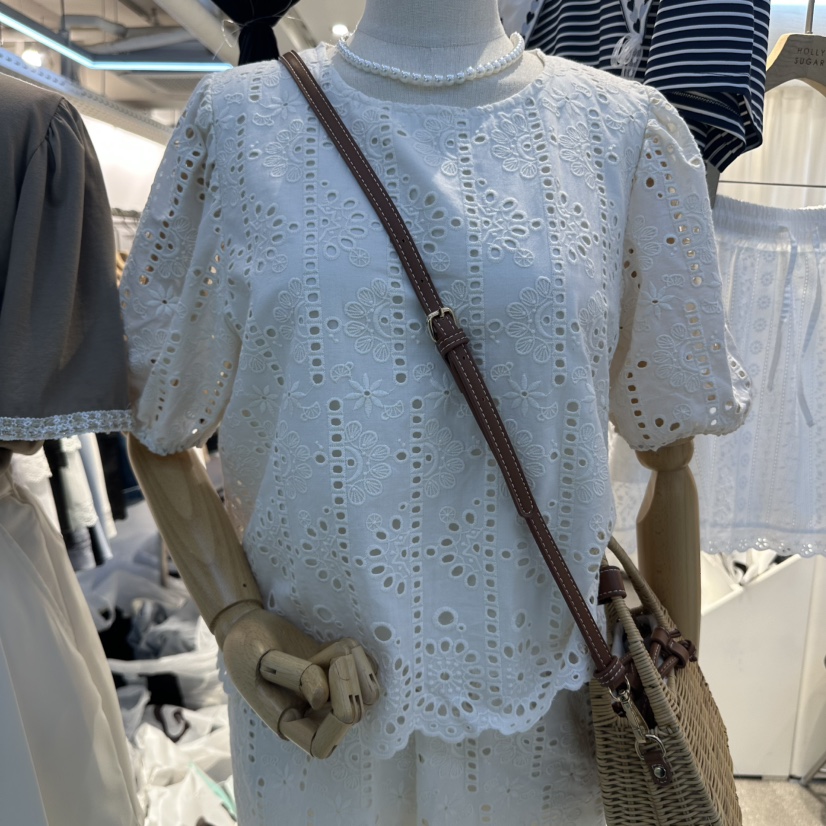 PIT A PAT韓國直郵㊣女裝新品推薦25春夏時尚休閑襯衫蕾絲衫PIT A PAT襯衫/蕾絲衫圖色2