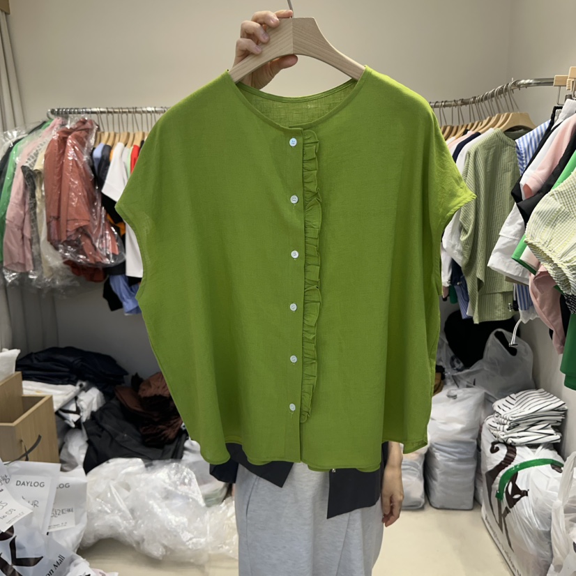 DA YLOG直郵韓國代購㊣女裝新品時尚熱賣人氣25春夏襯衫蕾絲衫DA YLOG襯衫/蕾絲衫圖色2