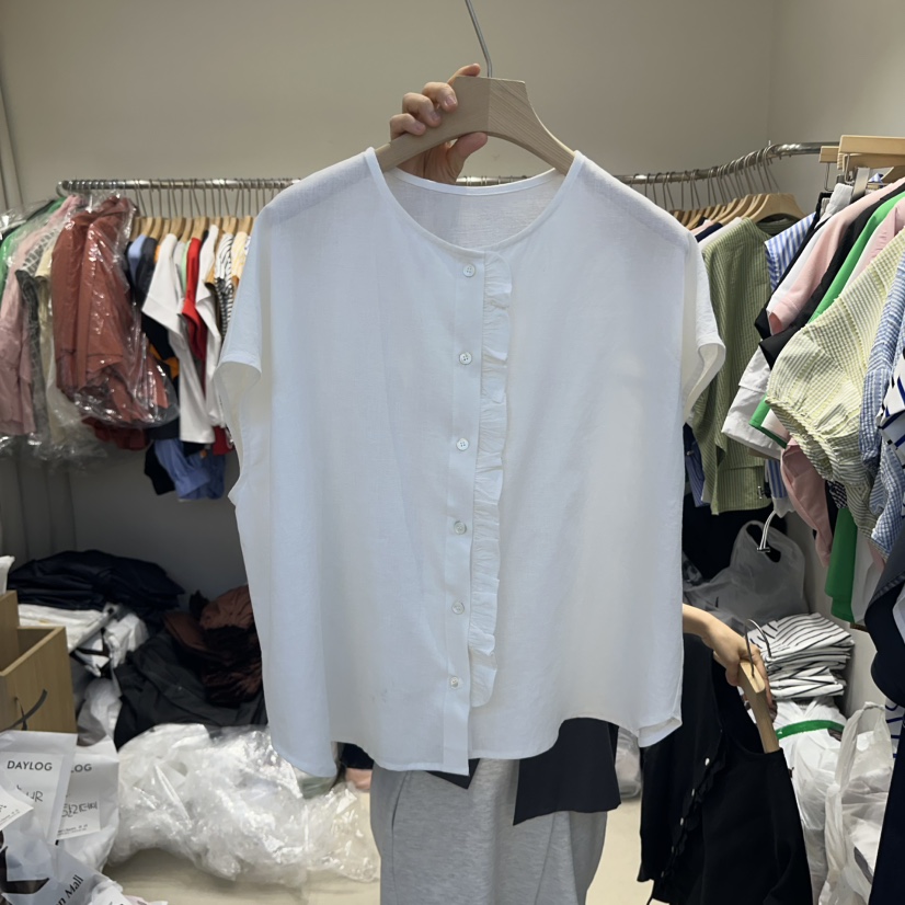 DA YLOG直郵韓國代購㊣女裝新品時尚熱賣人氣25春夏襯衫蕾絲衫DA YLOG襯衫/蕾絲衫圖色3