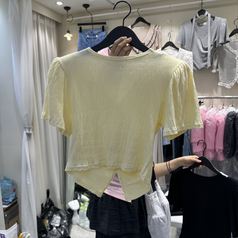 MONOPOLY韓國㊣直郵東大門代購女裝新款25春夏休閑襯衫蕾絲衫MONO_POLY襯衫/蕾絲衫