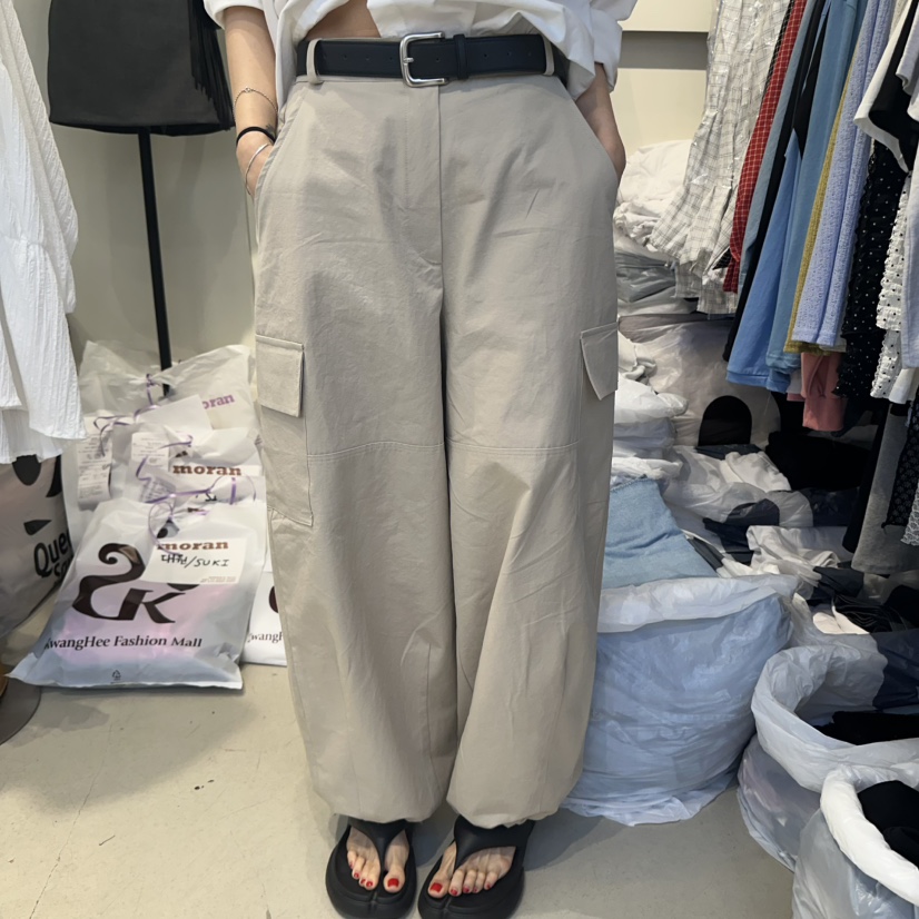 MORAN韓國㊣直郵東大門代購女裝新品人氣熱賣25春夏休閑褲口袋MORAN/MOSCO休閑褲圖色2