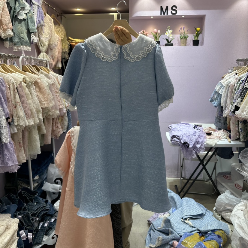 MS韓國直郵㊣東大門實拍女裝新品熱賣休閑25春夏推薦連衣裙MS連衣裙