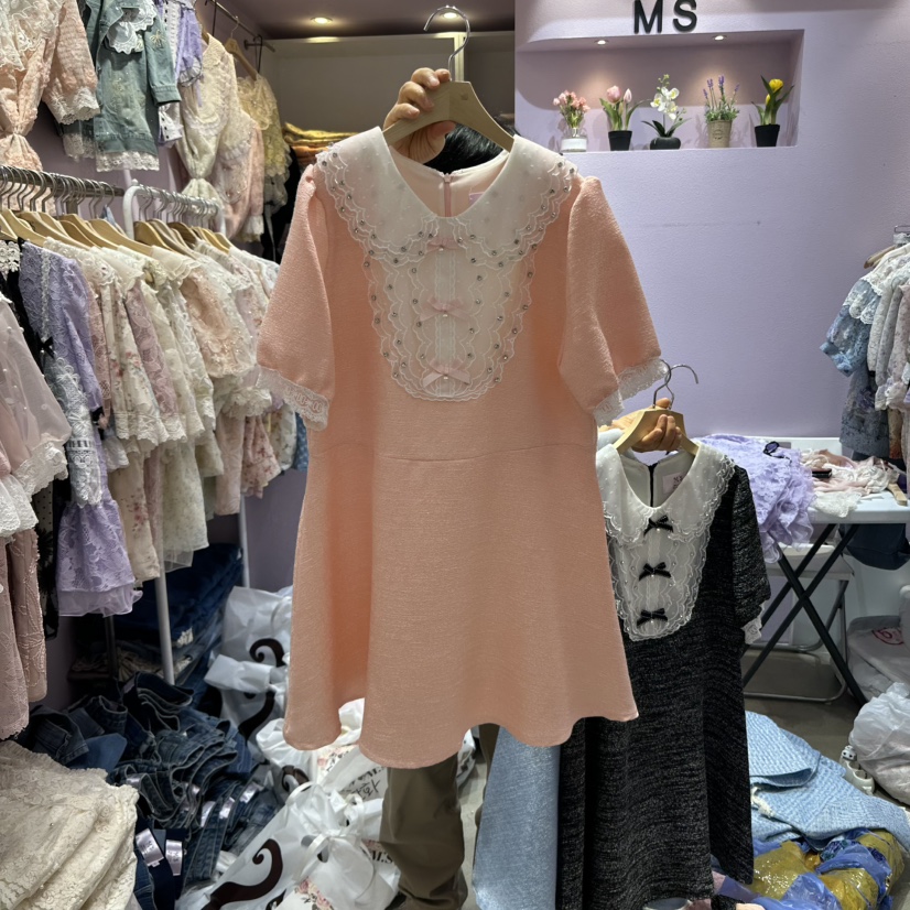 MS韓國直郵㊣東大門實拍女裝新品熱賣休閑25春夏推薦連衣裙MS連衣裙