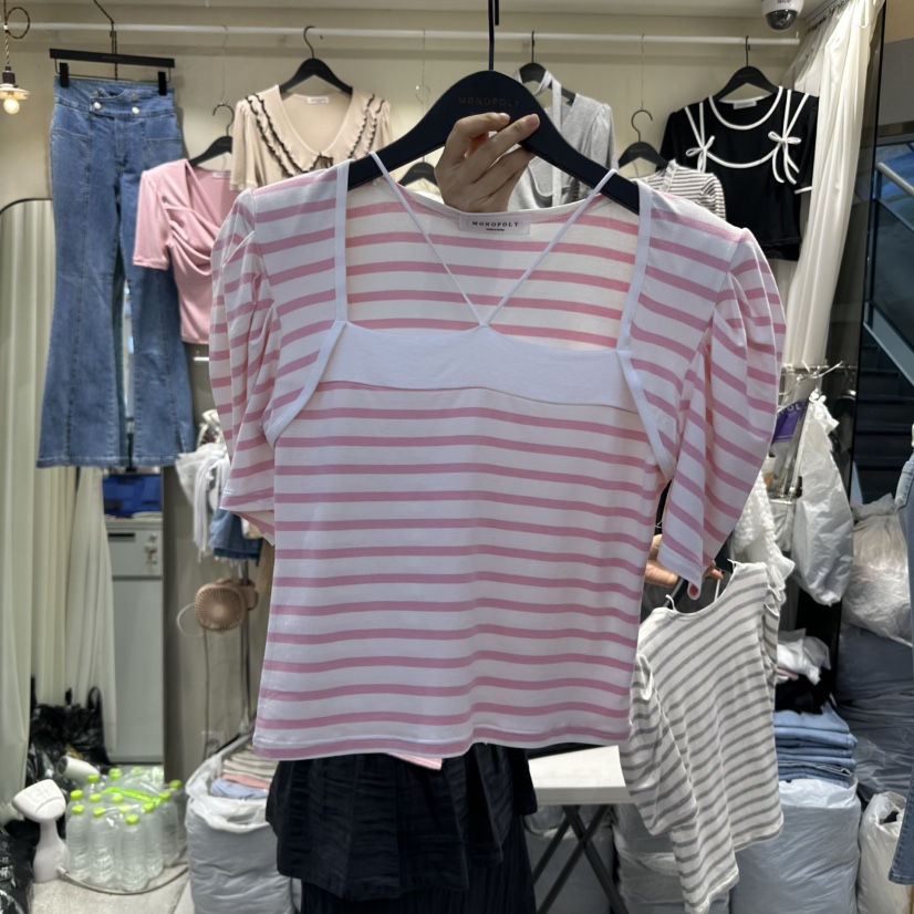MONOPOLY韓國直郵㊣東大門實拍女裝新品人氣時尚休閑推薦T恤MONO_POLYT恤