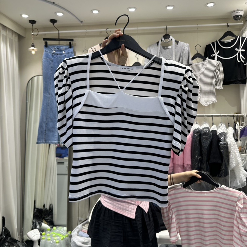 MONOPOLY韓國直郵㊣東大門實拍女裝新品人氣時尚休閑推薦T恤MONO_POLYT恤圖色3