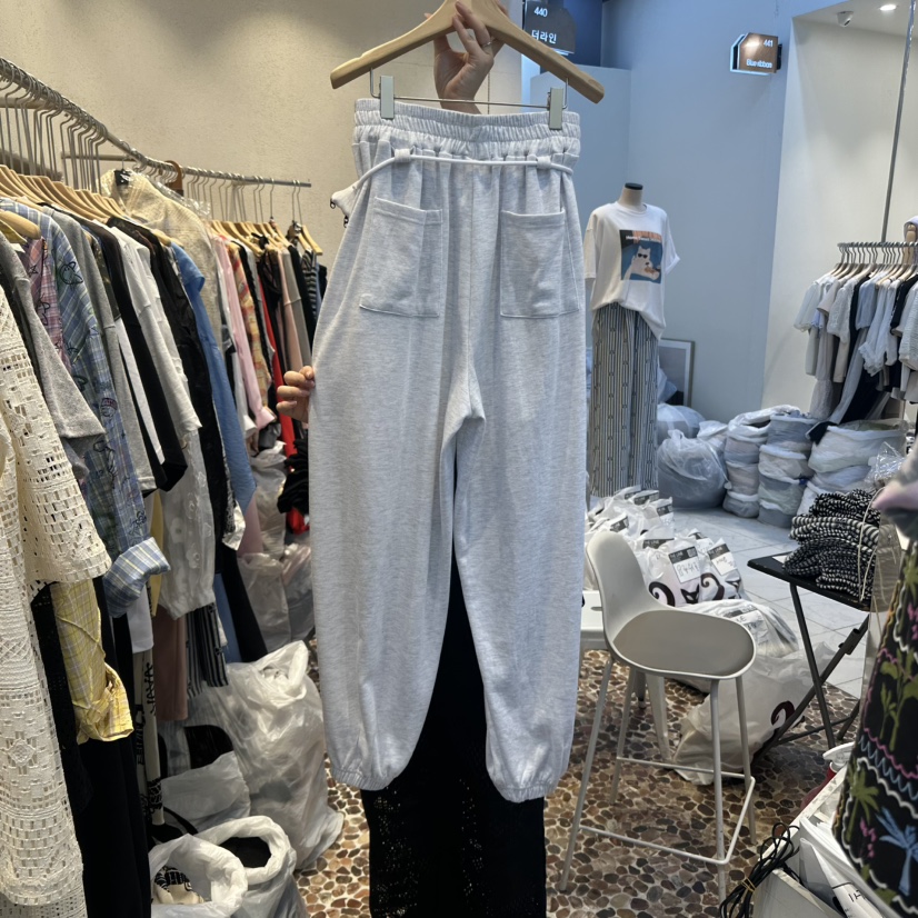 THE LINE-Q韓國直郵㊣女裝新品休閑熱賣休閑褲含小包腰帶鵝THE LINE-q休閑褲