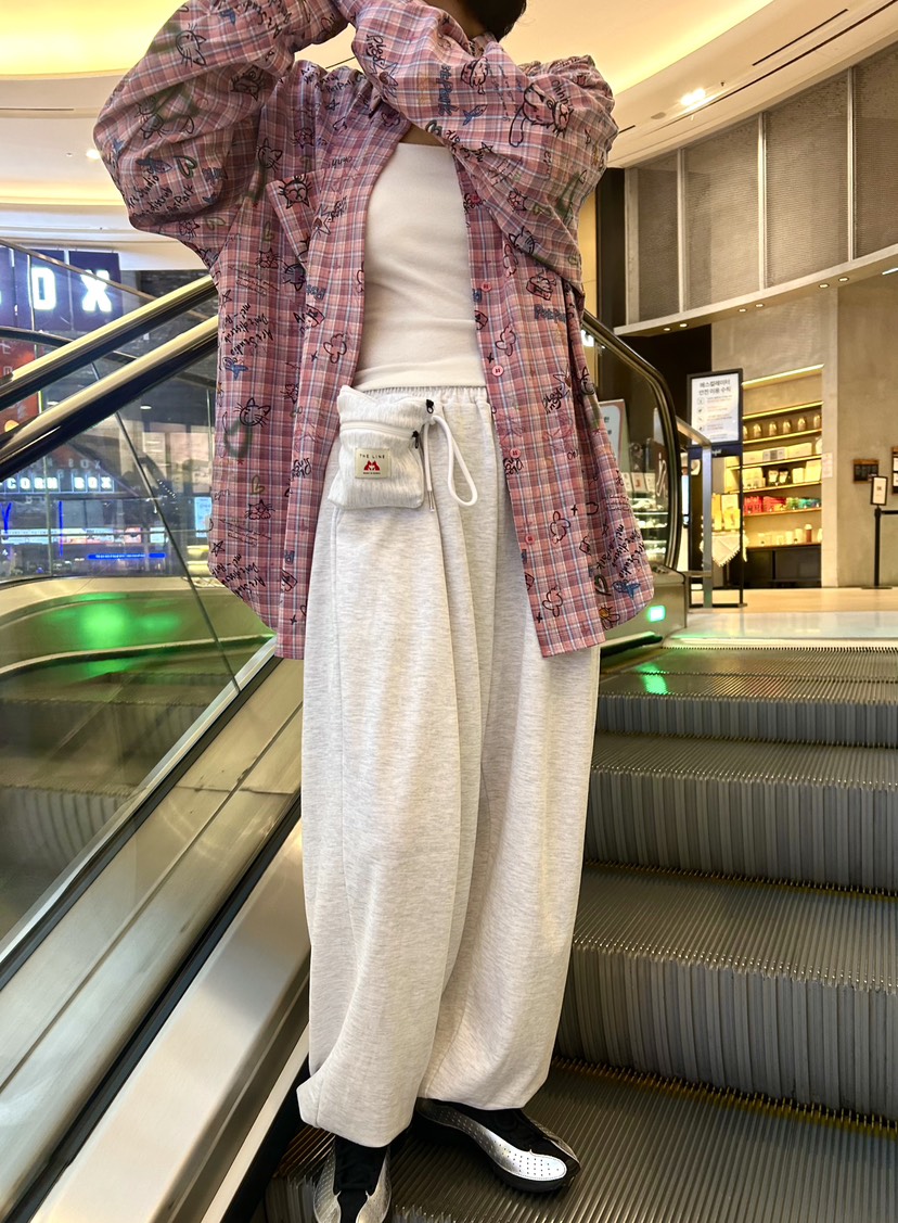THE LINE-Q韓國直郵㊣女裝新品休閑熱賣休閑褲含小包腰帶鵝THE LINE-q休閑褲