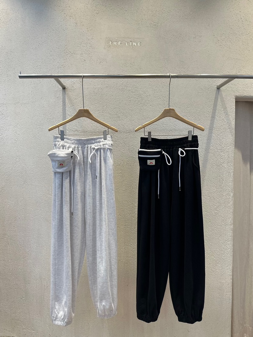 THE LINE-Q韓國直郵㊣女裝新品休閑熱賣休閑褲含小包腰帶鵝THE LINE-q休閑褲