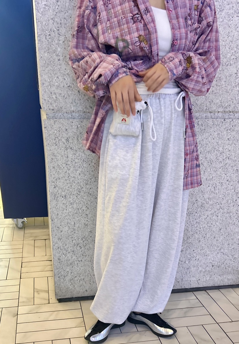 THE LINE-Q韓國直郵㊣女裝新品休閑熱賣休閑褲含小包腰帶鵝THE LINE-q休閑褲