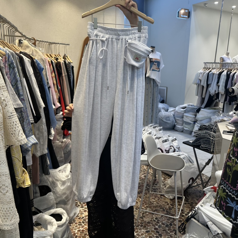THE LINE-Q韓國直郵㊣女裝新品休閑熱賣休閑褲含小包腰帶鵝THE LINE-q休閑褲