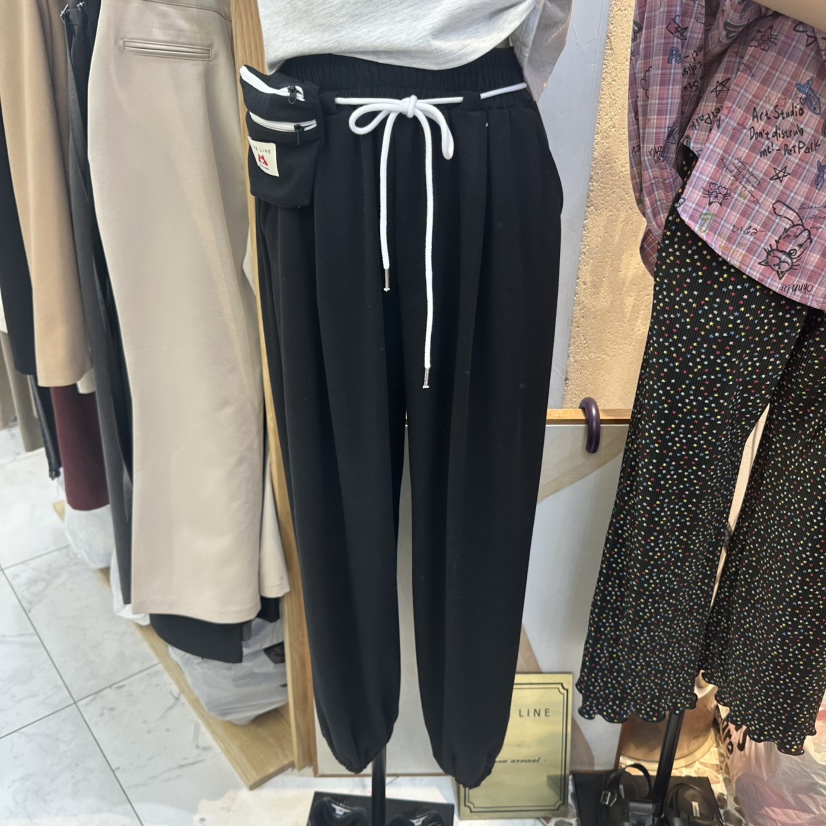 THE LINE-Q韓國直郵㊣女裝新品休閑熱賣休閑褲含小包腰帶鵝THE LINE-q休閑褲圖色2