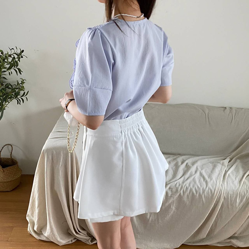 BLUE RIBBON韓國㊣直郵東大門代購女裝新款人氣襯衫蕾絲衫BLUE RIBBON襯衫/蕾絲衫