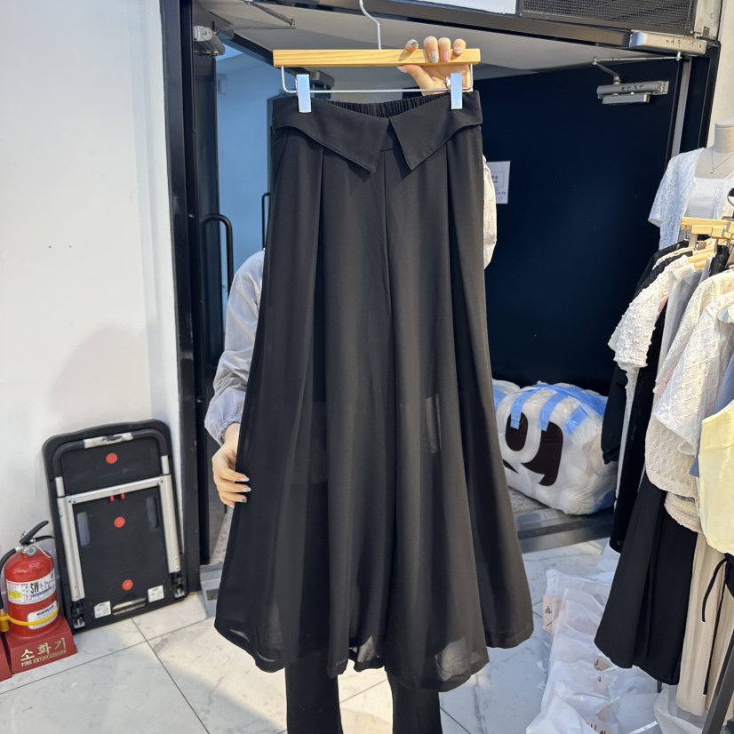 HARU直郵韓國代購㊣女裝新品推薦休閑25春夏時尚休閑褲雪紡HARU休閑褲圖色3