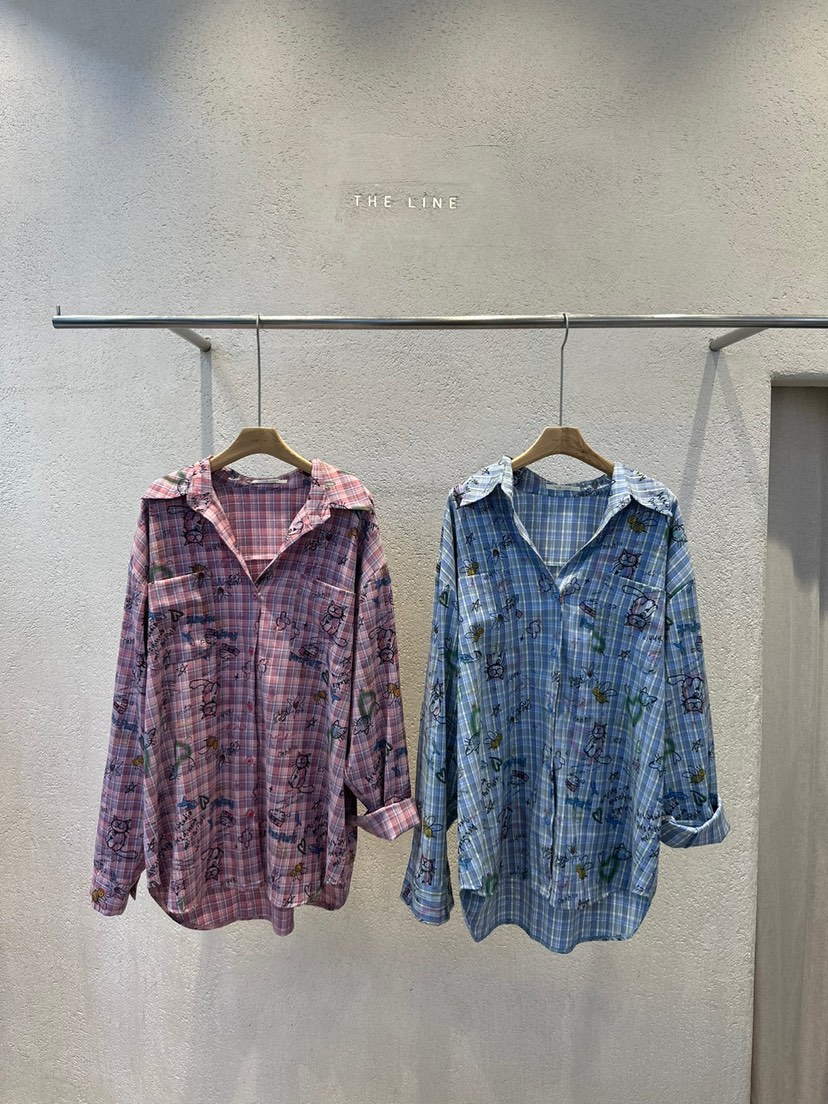 THE LINE-Q韓國直郵㊣東大門實拍女裝新品休閑襯衫蕾絲衫THE LINE-q襯衫/蕾絲衫