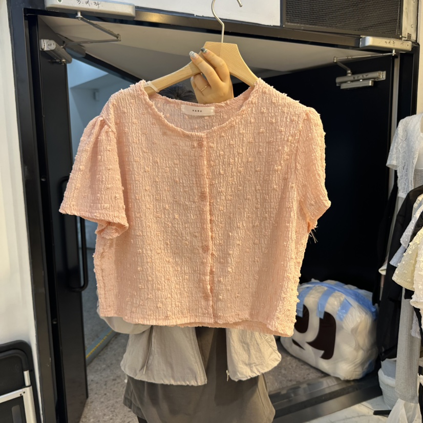 HARU韓國㊣直郵東大門代購女裝新品休閑時尚襯衫蕾絲衫開衫HARU襯衫/蕾絲衫