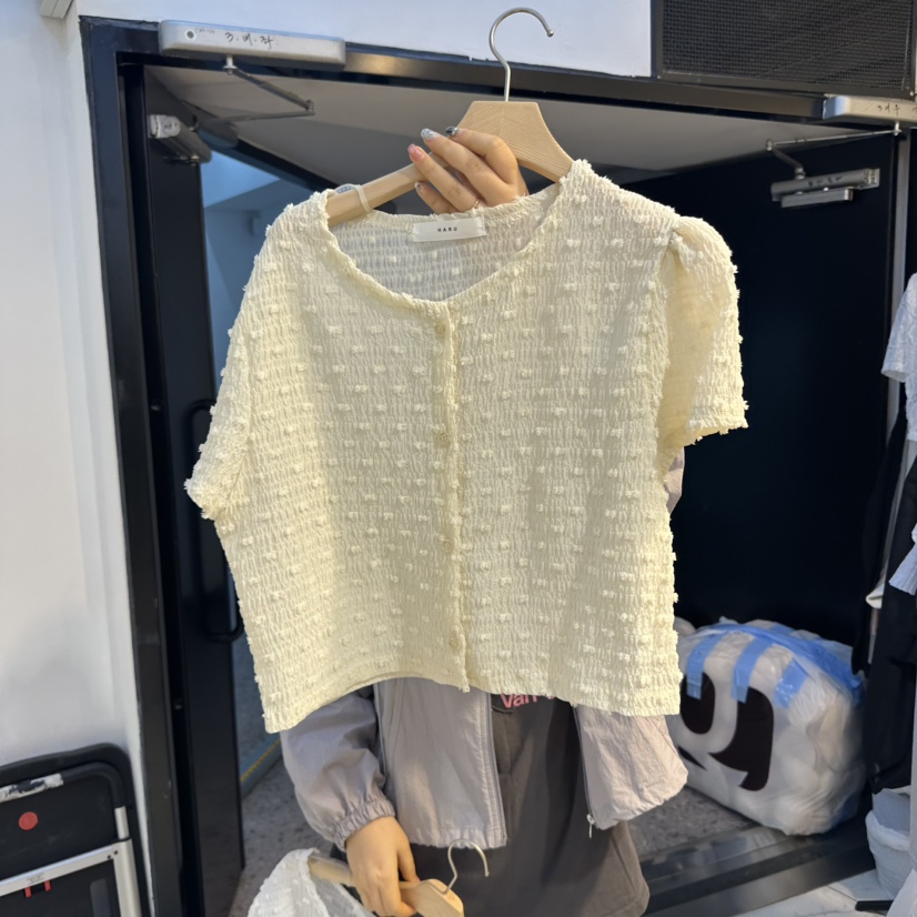 HARU韓國㊣直郵東大門代購女裝新品休閑時尚襯衫蕾絲衫開衫HARU襯衫/蕾絲衫圖色3
