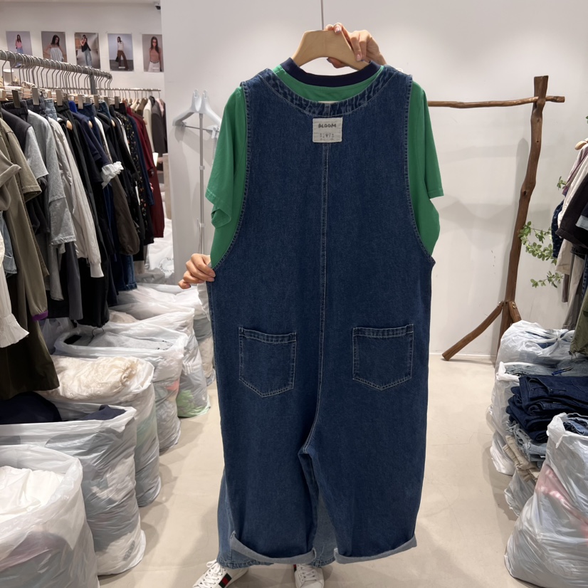 BLOOM韓國直郵㊣東大門實拍女裝新品熱賣休閑背帶褲不含內搭BLOOM背帶褲