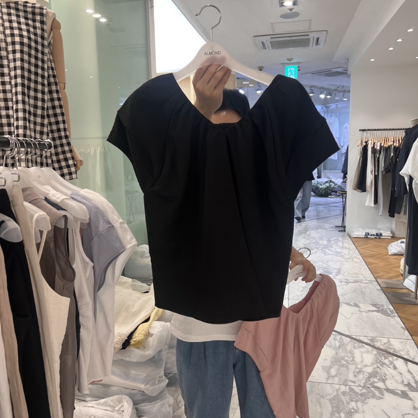 ALMOND直郵韓國代購㊣女裝新品熱賣人氣25春夏休閑襯衫蕾絲衫ALMOND襯衫/蕾絲衫圖色2