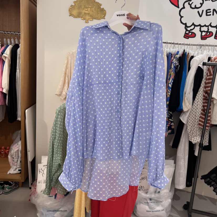 VENTI韓國㊣直郵東大門代購女裝新款人氣熱賣時尚襯衫蕾絲衫VENTI襯衫/蕾絲衫圖色4