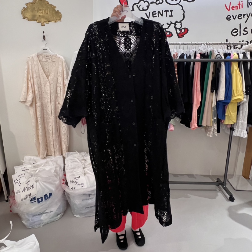 VENTI韓國㊣直郵東大門代購女裝新品25春夏休閑襯衫蕾絲衫開衫VENTI襯衫/蕾絲衫圖色2