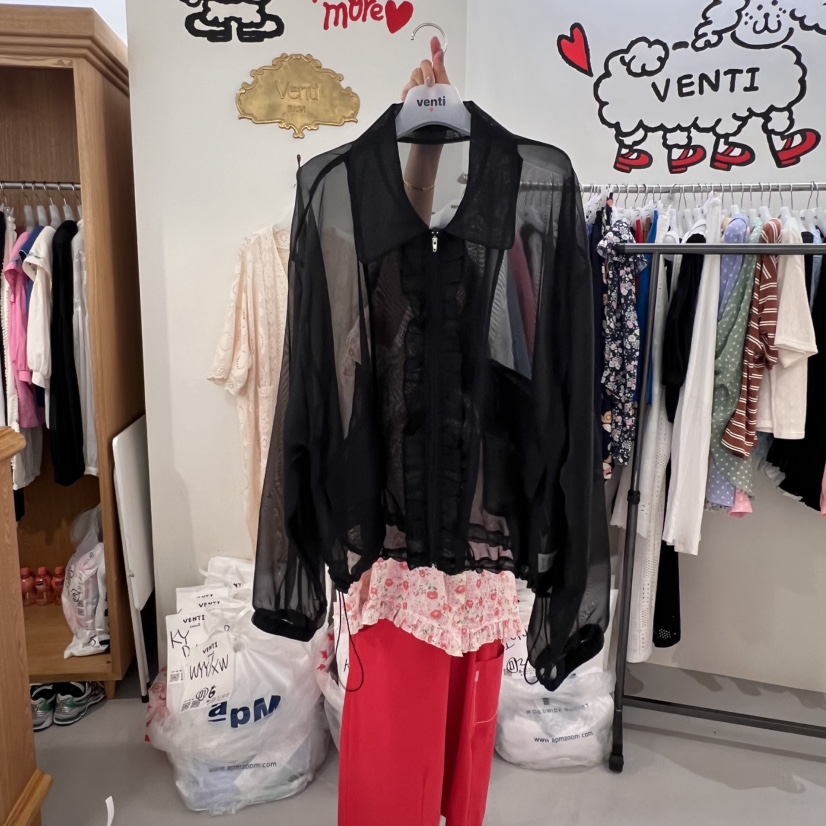 VENTI直郵韓國代購㊣女裝新品熱賣推薦25春夏休閑時尚人氣夾克VENTI夾克圖色2